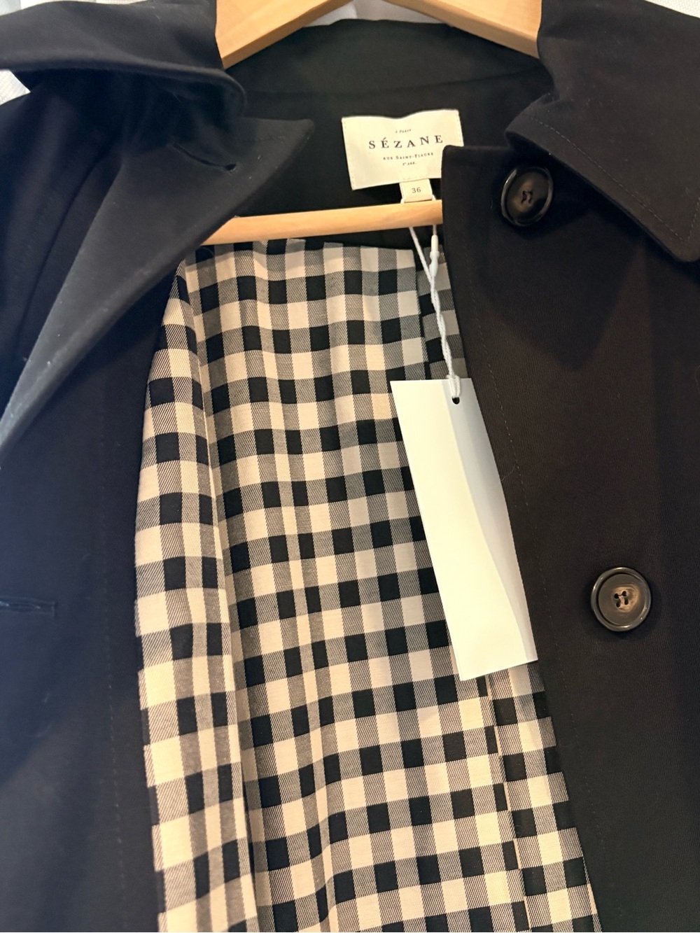 NWT Sézane Clyde Trench Coat - Women - Picture 7 of 7